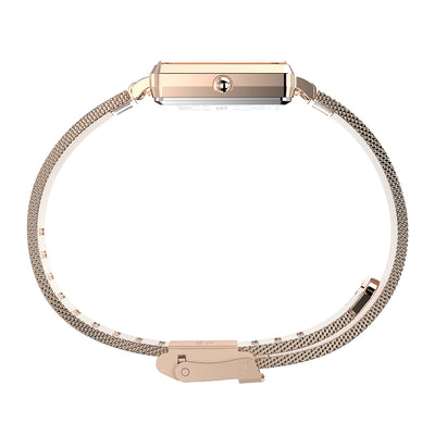 Timex Transcend Rectangle 3-Hand 22mm Stainless Steel Band