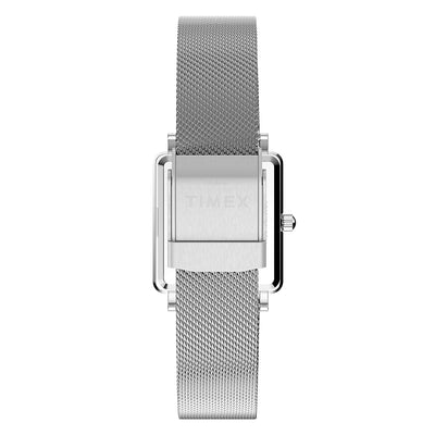 Timex Transcend Rectangle 3-Hand 22mm Stainless Steel Band