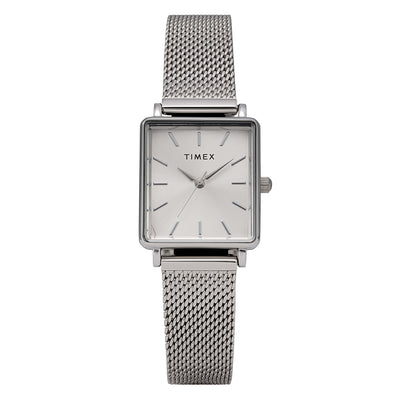 Timex Transcend Rectangle 3-Hand 22mm Stainless Steel Band