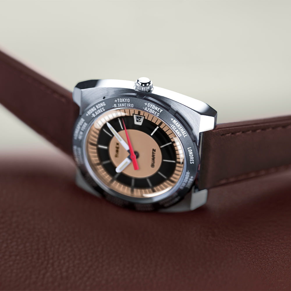 Timex Q Timex 1972 Reissue Date 39mm Leather Band