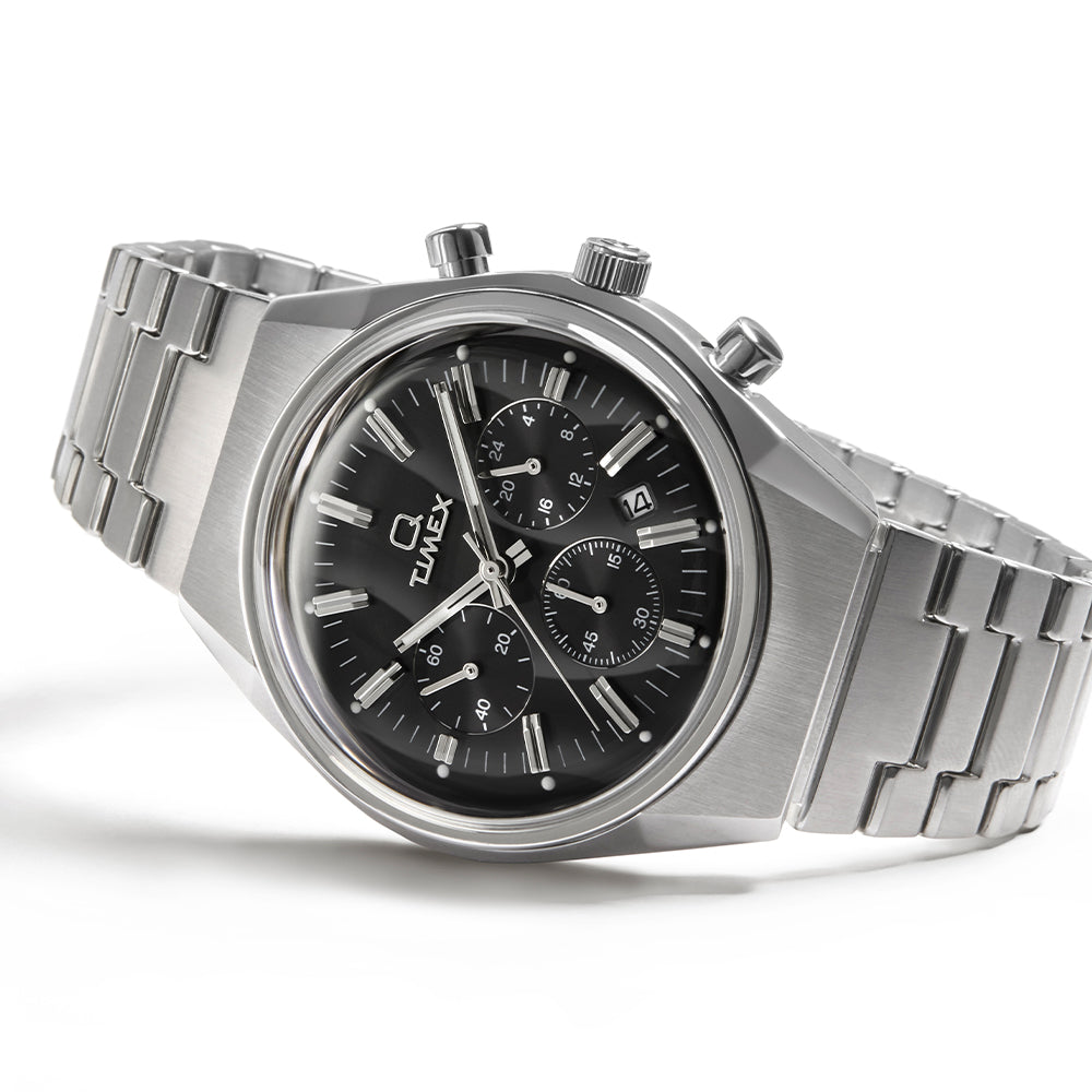 Timex Q Timex Falcon Eye Chronograph 40mm Stainless Steel Band