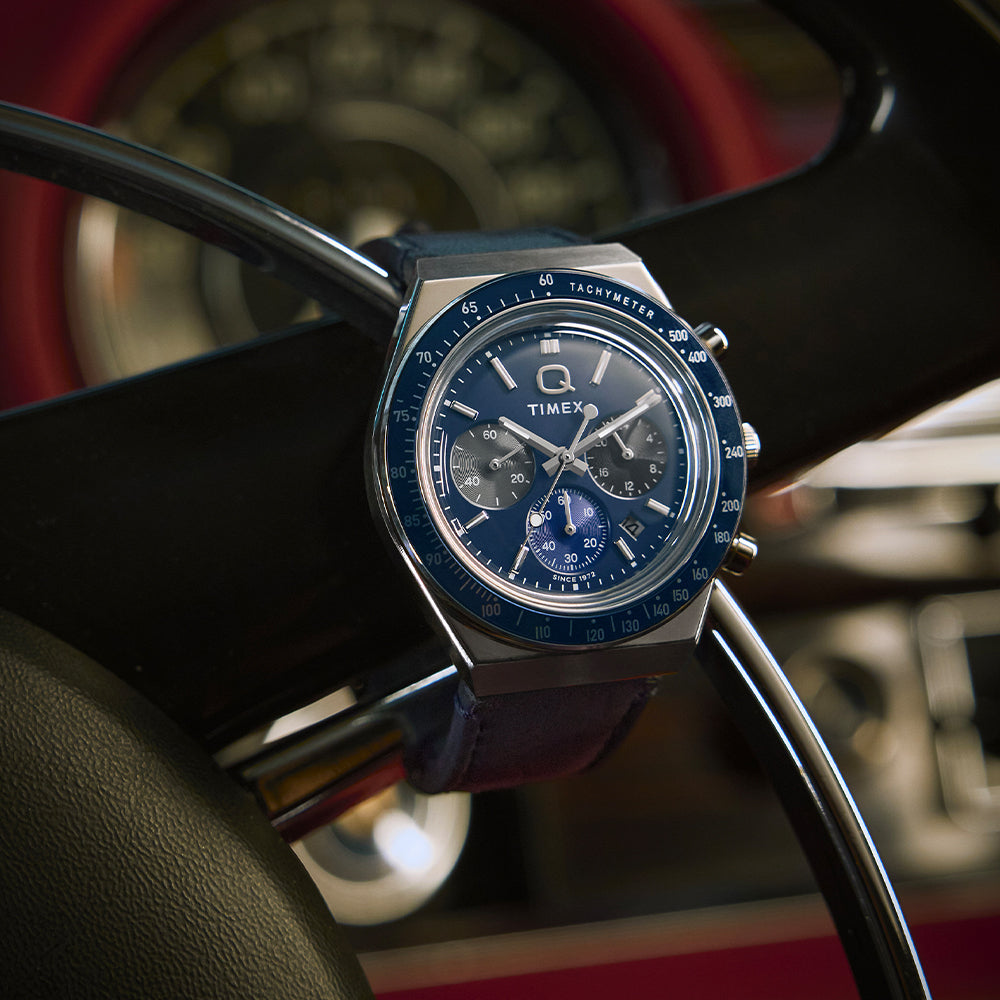 Timex Q Timex Chronograph 40mm Leather Band