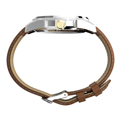 Timex Essex Avenue Day-Date 45mm Leather Band