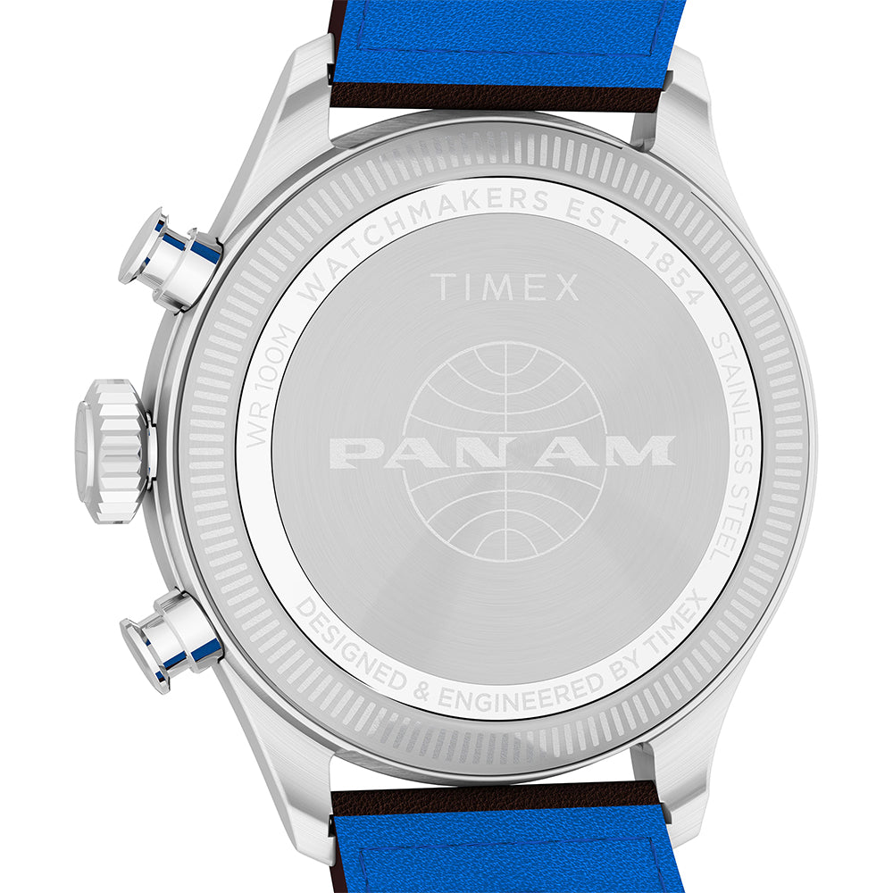 Timex Waterbury Ace Pan Am Chronograph 41mm Leather Band