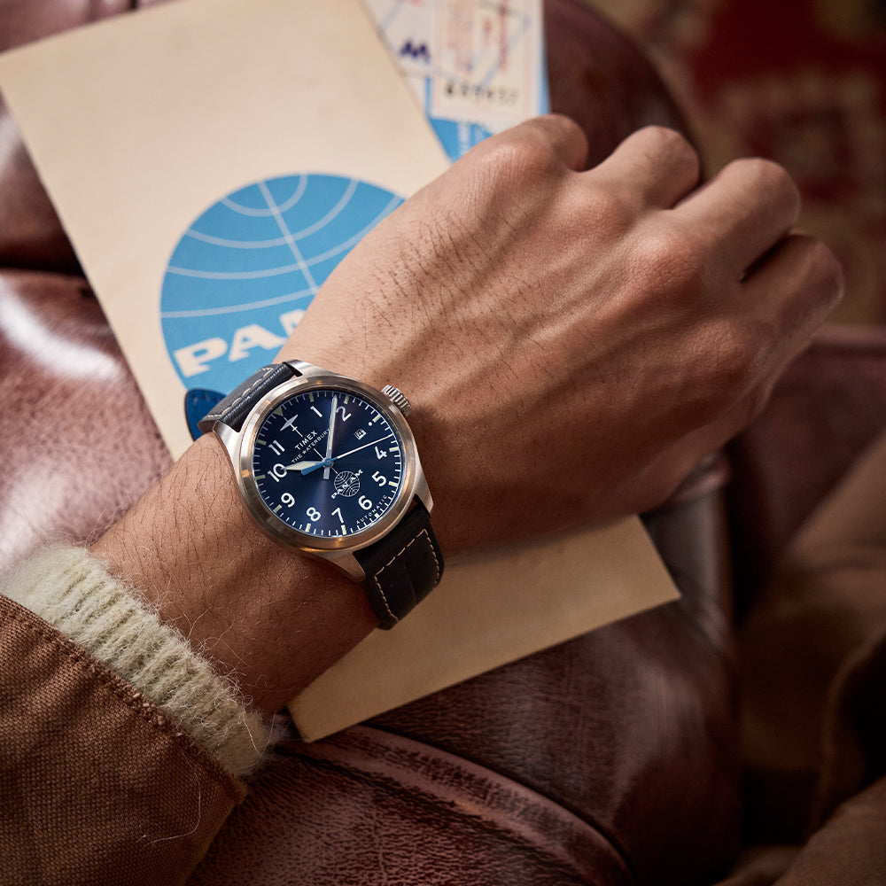 Timex Waterbury Ace Pan Am Automatic 41mm Leather Band