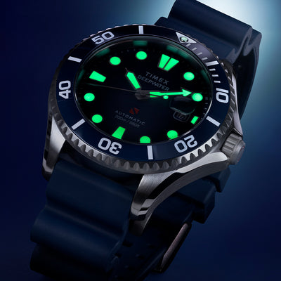 Timex Deepwater Meridian 200 Automatic 43mm Rubber Band