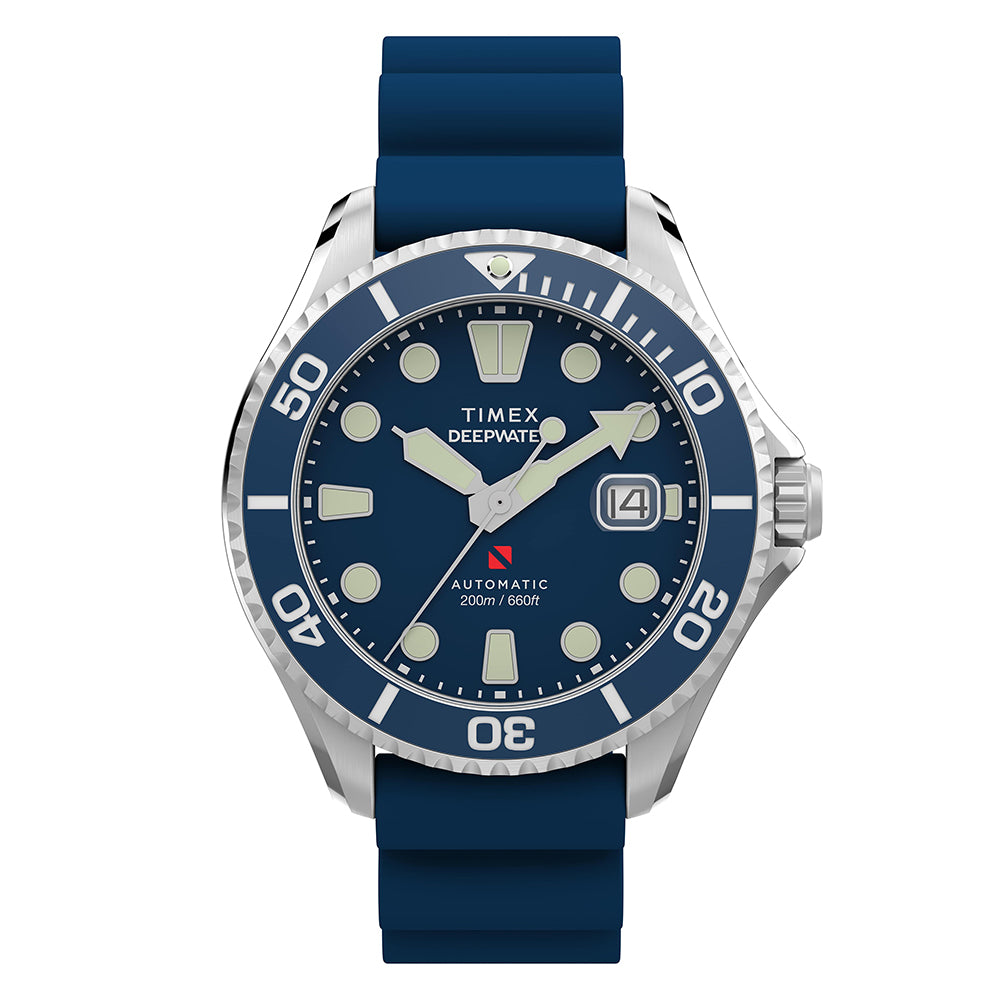 Timex Deepwater Meridian 200 Automatic 43mm Rubber Band