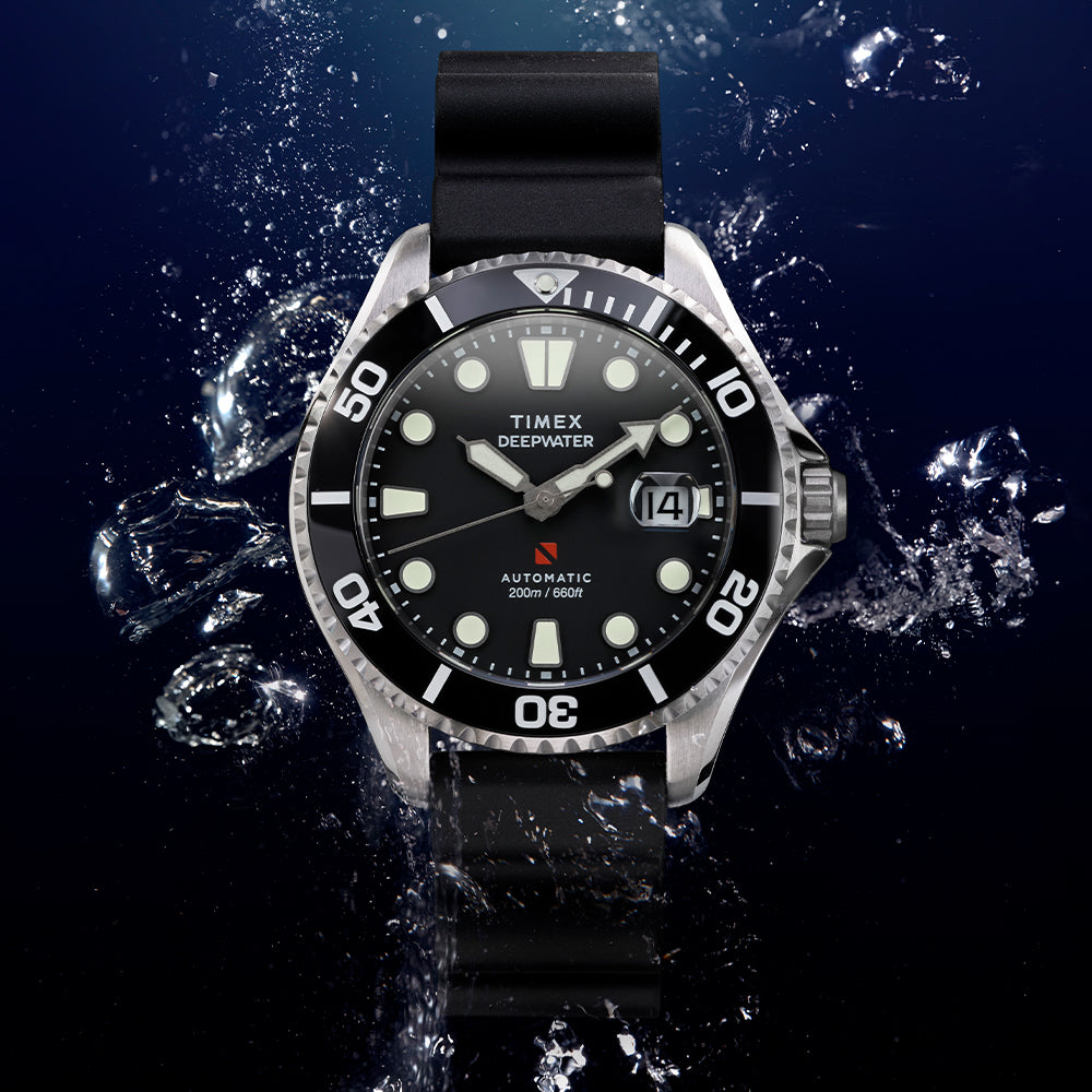 Timex Deepwater Meridian 200 Automatic 43mm Rubber Band