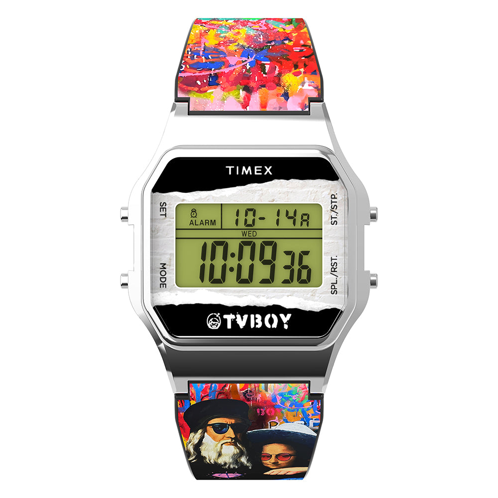 Timex Timex X Tv Boy Digital 34mm Stainless Steel Band