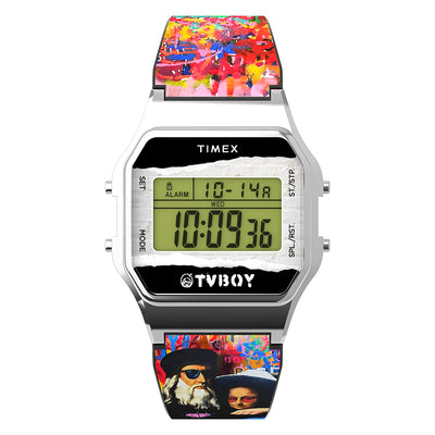 Timex Timex X Tv Boy Digital 34mm Stainless Steel Band