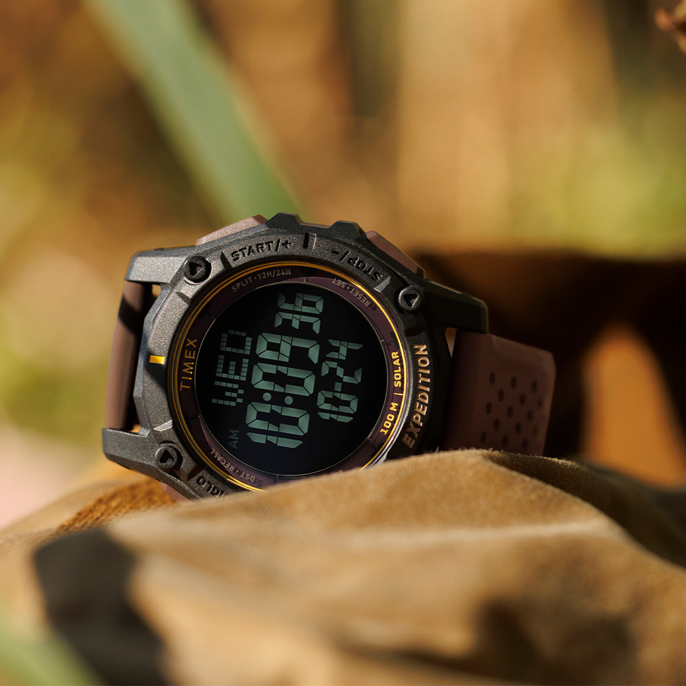 【美品】TIMEX EXPEDITION リッジ ソーラー デジタル 腕時計 Timex® Expedition Ridge Solar Digital Silicone Strap Watch, 49mm