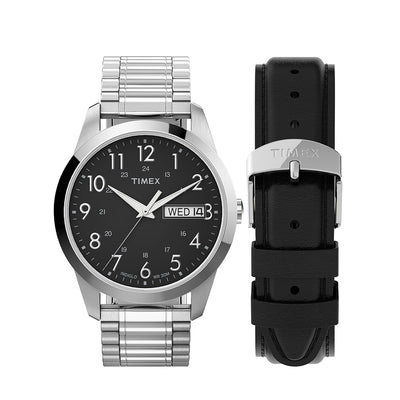 Timex South Street Sport Day-Date 36mm Stainless Steel Band