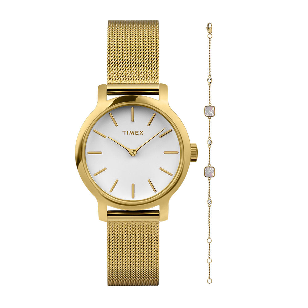 Timex Transcend Gift Set 3-Hand 31mm Stainless Steel Band – Watch ...