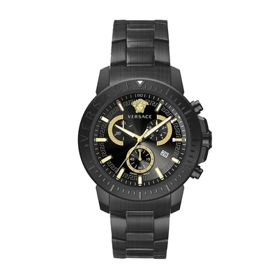 Versace New Chrono Chronograph 45mm Stainless Steel Band