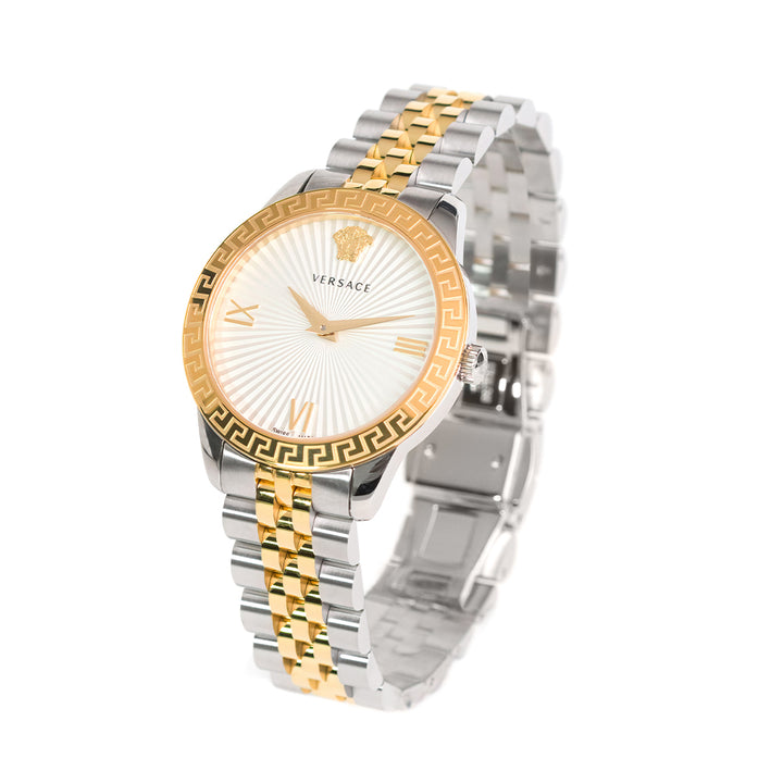 Versace Ladies Signature 38mm Watch! New with box Versace Ladies Watch Greca Signature 38mm Green Gold main image 3