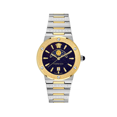 Versace Greca Logo Moonphase  38mm Stainless Steel Band