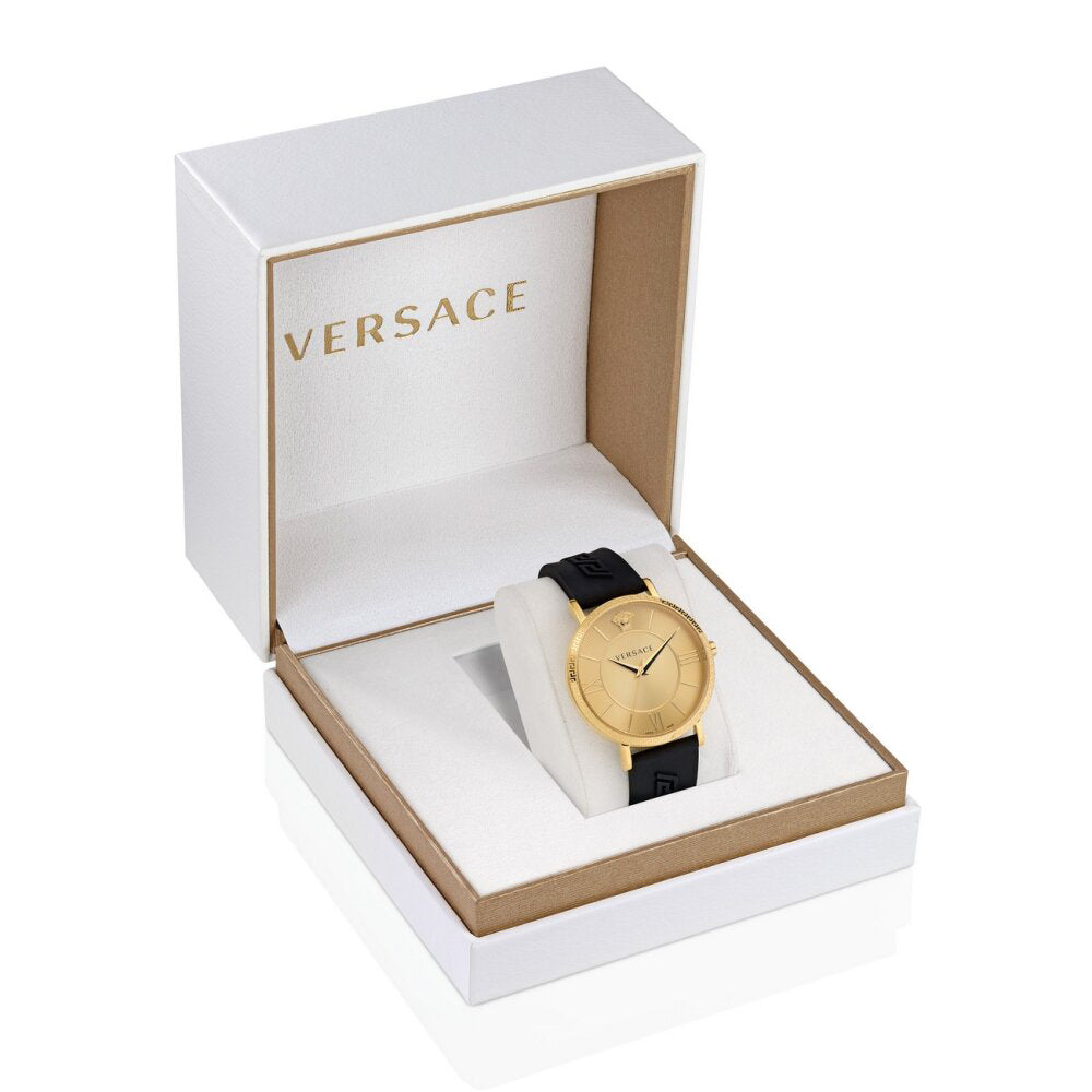 Versace V-Eternal 3-Hand 42mm Rubber Band