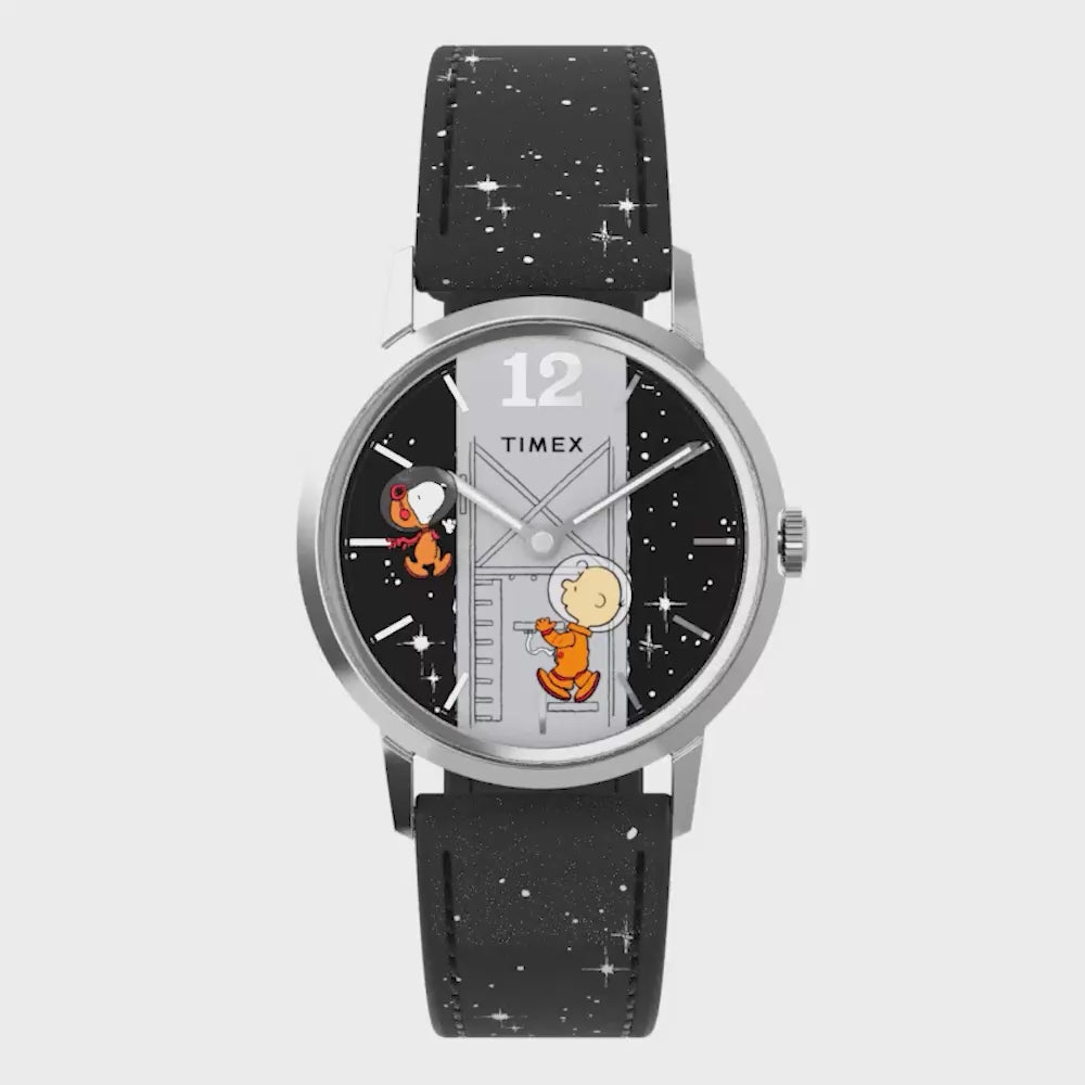 Timex Marlin x Peanuts  34mm Leather Band