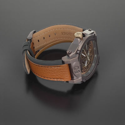 Police Norwood Automatic 45mm Leather Band