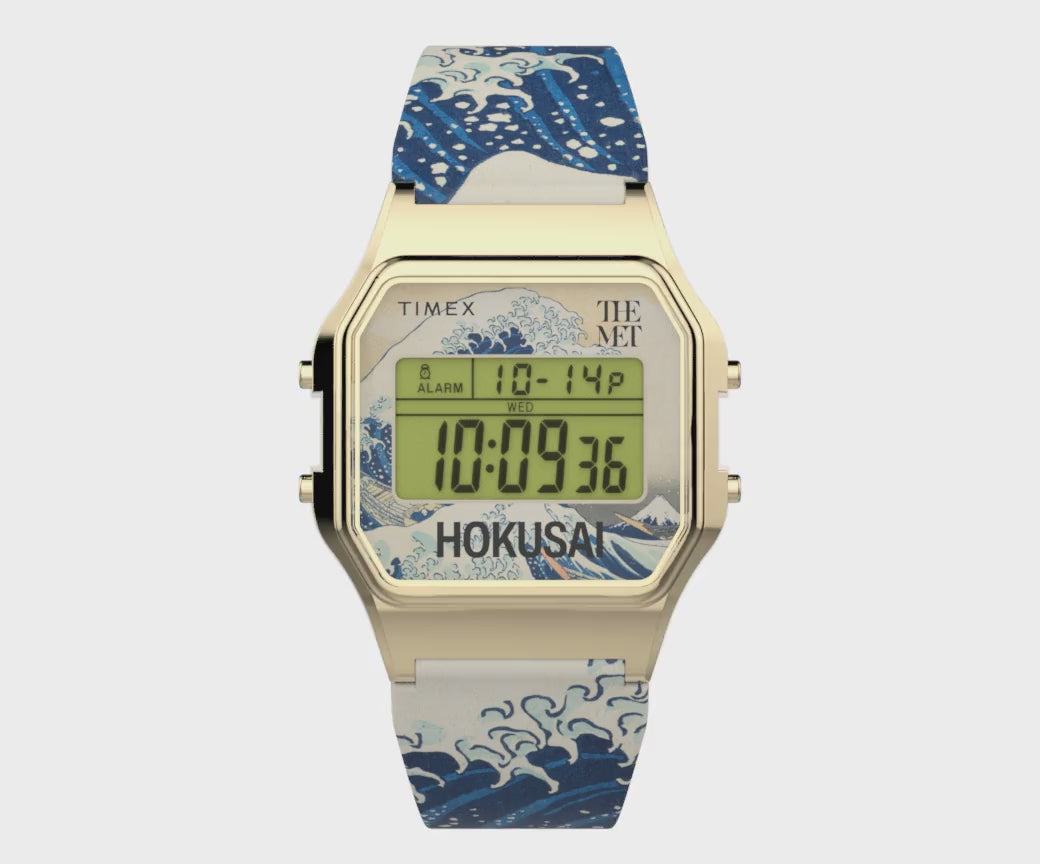 Timex The Met Hokusai Digital 34mm Resin Band