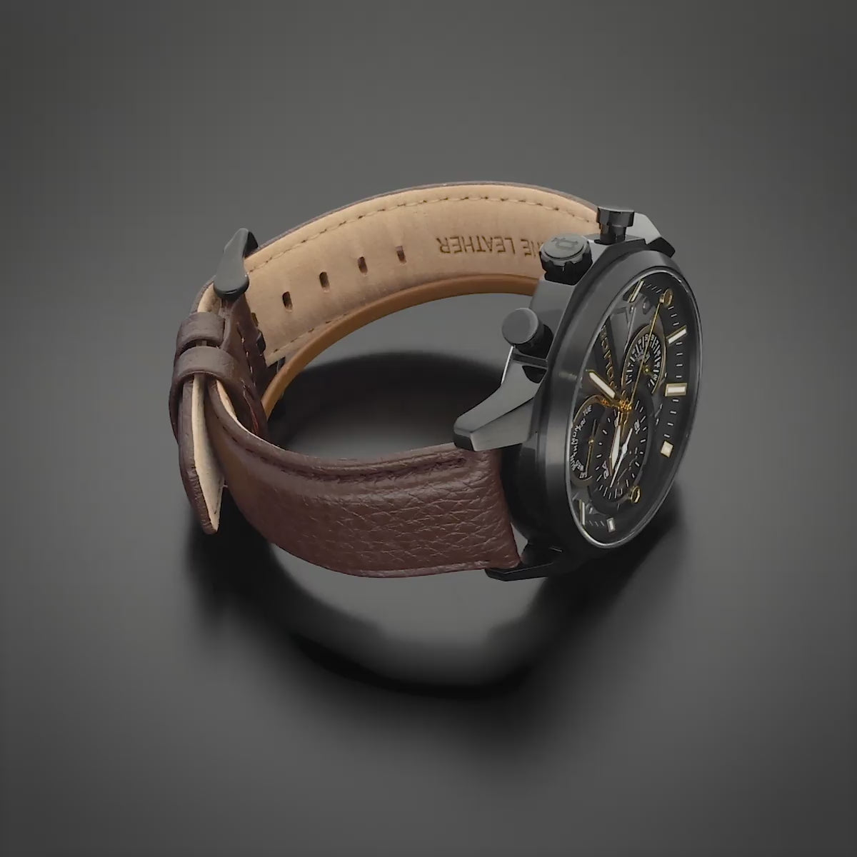 Police Reactor Multifunction 44mm Leather Band