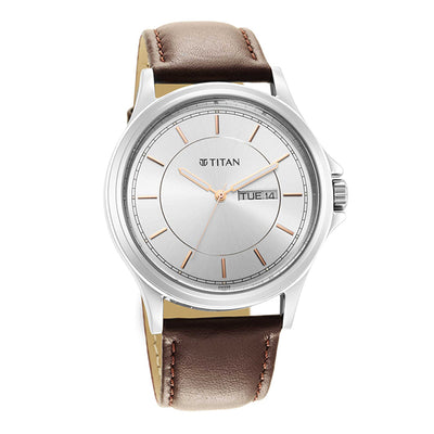 Titan Trendsetters Day-Date 44.5mm Leather Band