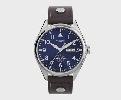 Timex Timex x Pan Am Chronograph 42mm Leather Band