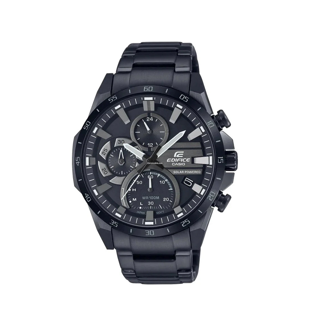 Casio Edifice Solar Chronograph 45.5mm Stainless Steel Band