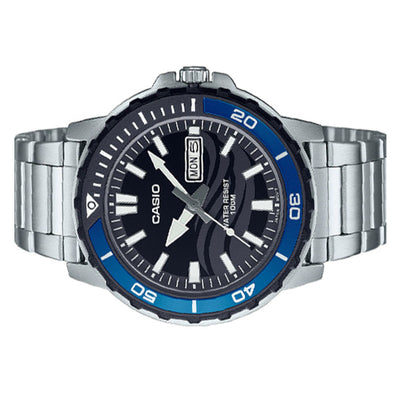 Casio Sports Analog Day-Date 45.6mm Stainless Steel Band