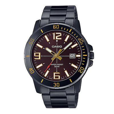Casio Analog Steel Date 45mm Stainless Steel Band
