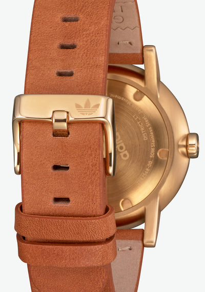 District_L1 3-Hand 40mm Leather Band