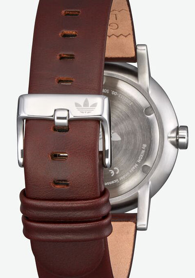 District_L1 3-Hand 40mm Leather Band