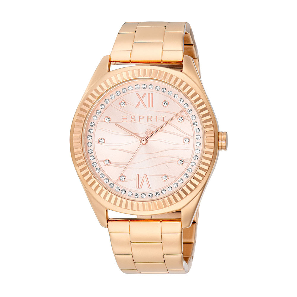 Esprit Uma 3-Hand 38mm Stainless Steel Band