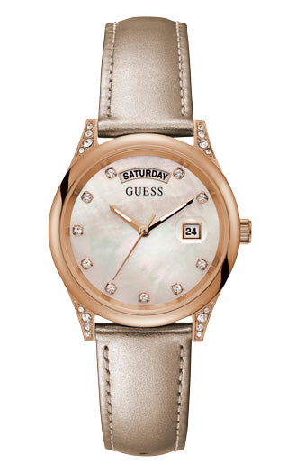 Guess Date 36mm Leather Band
