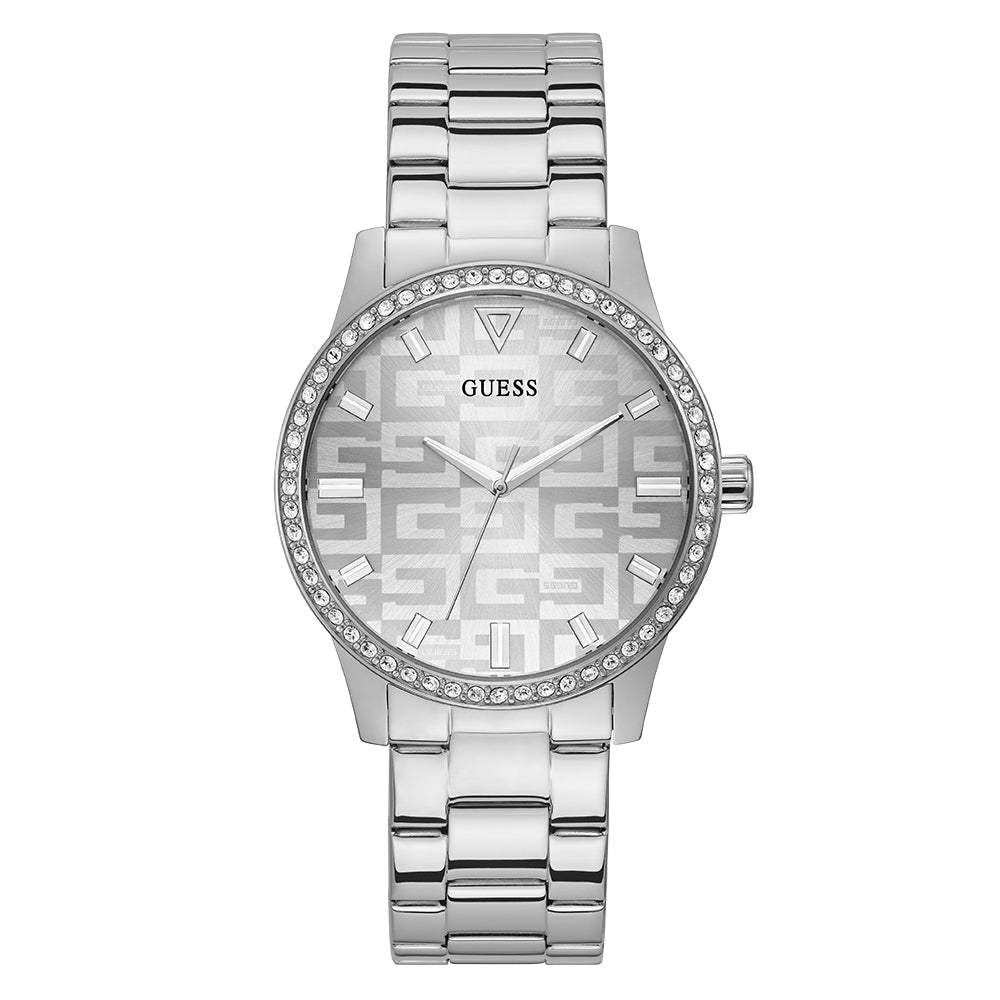 Guess 3-Hand 40mm Stainless Steel Band