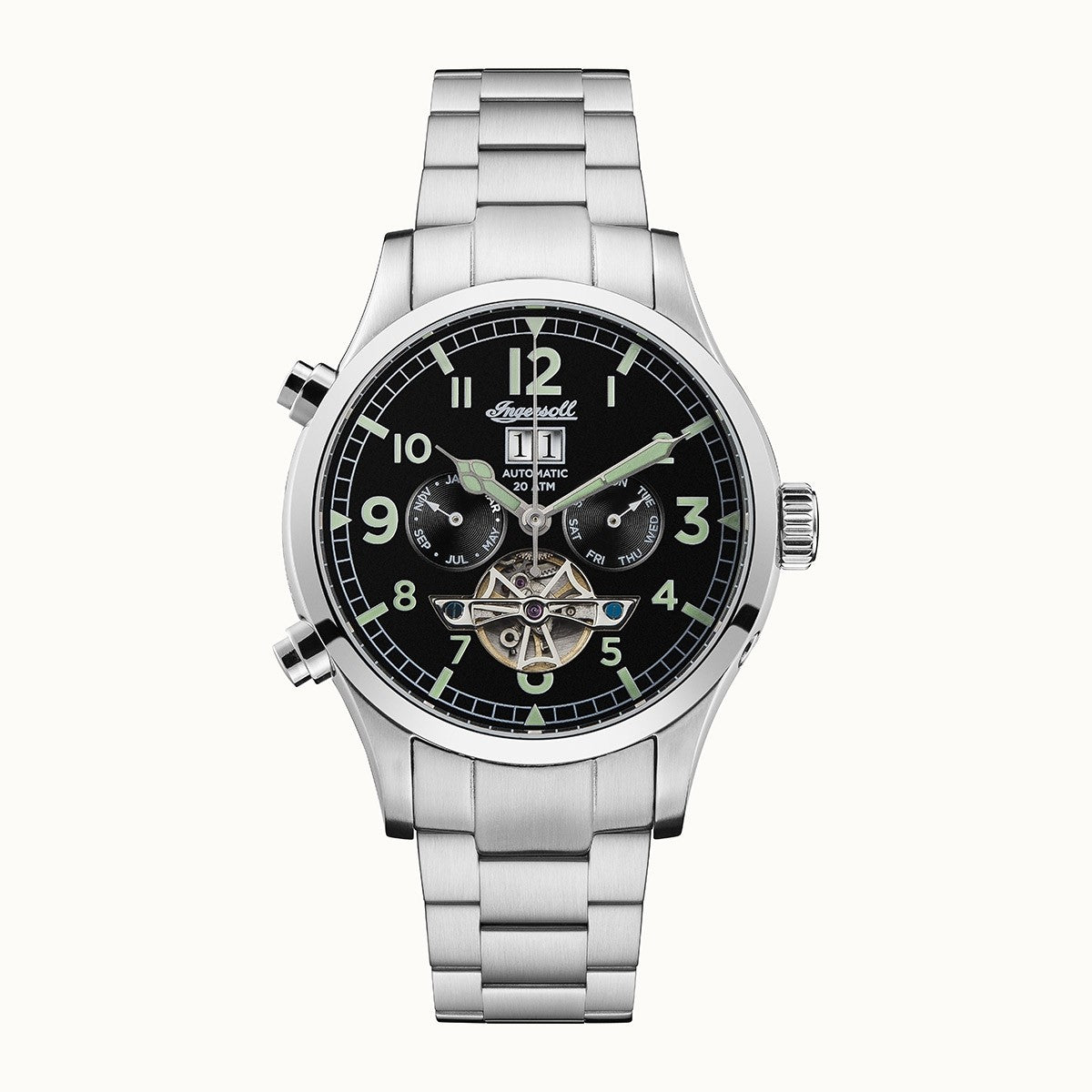 Armstrong Multifunction 46mm Stainless Steel Band