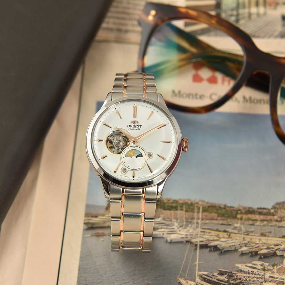 Orient Sun Moon Automatic Stainless Steel Band