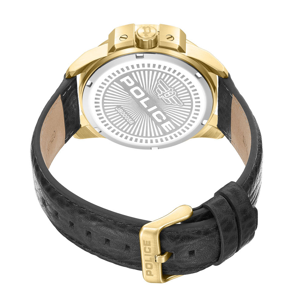 Police Underlined Date 46mm Leather Band