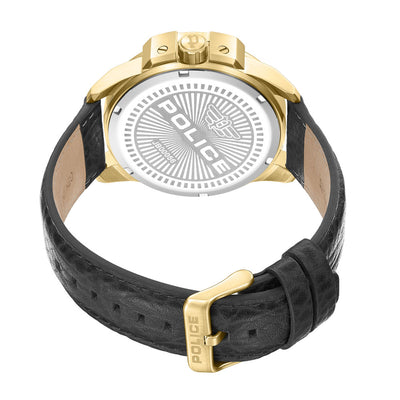 Police Underlined Date 46mm Leather Band