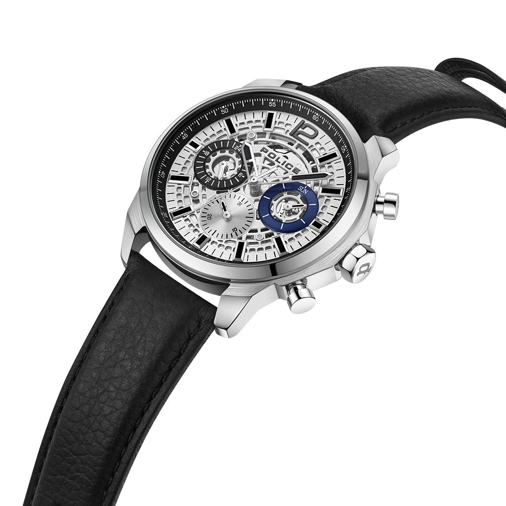 Police Menelik Multifunction 44mm Leather Band