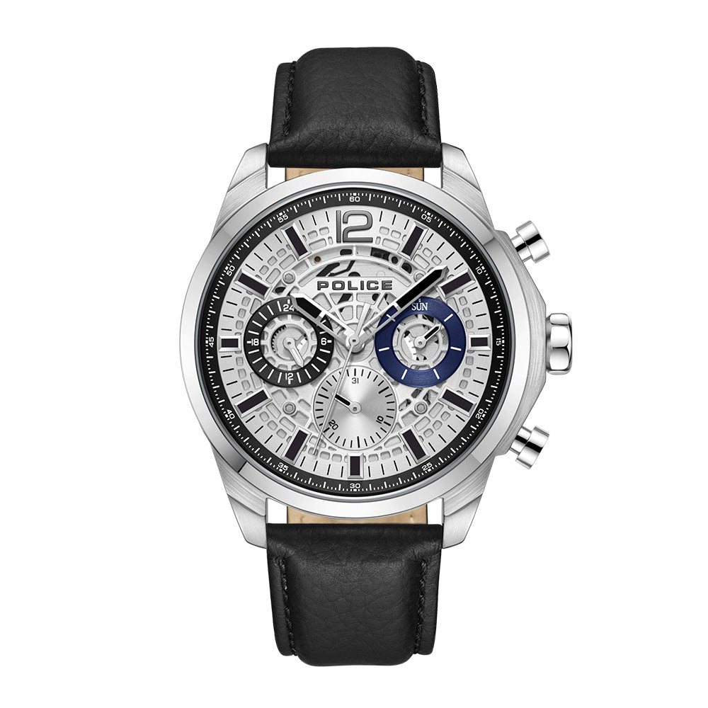 Police Menelik Multifunction 44mm Leather Band