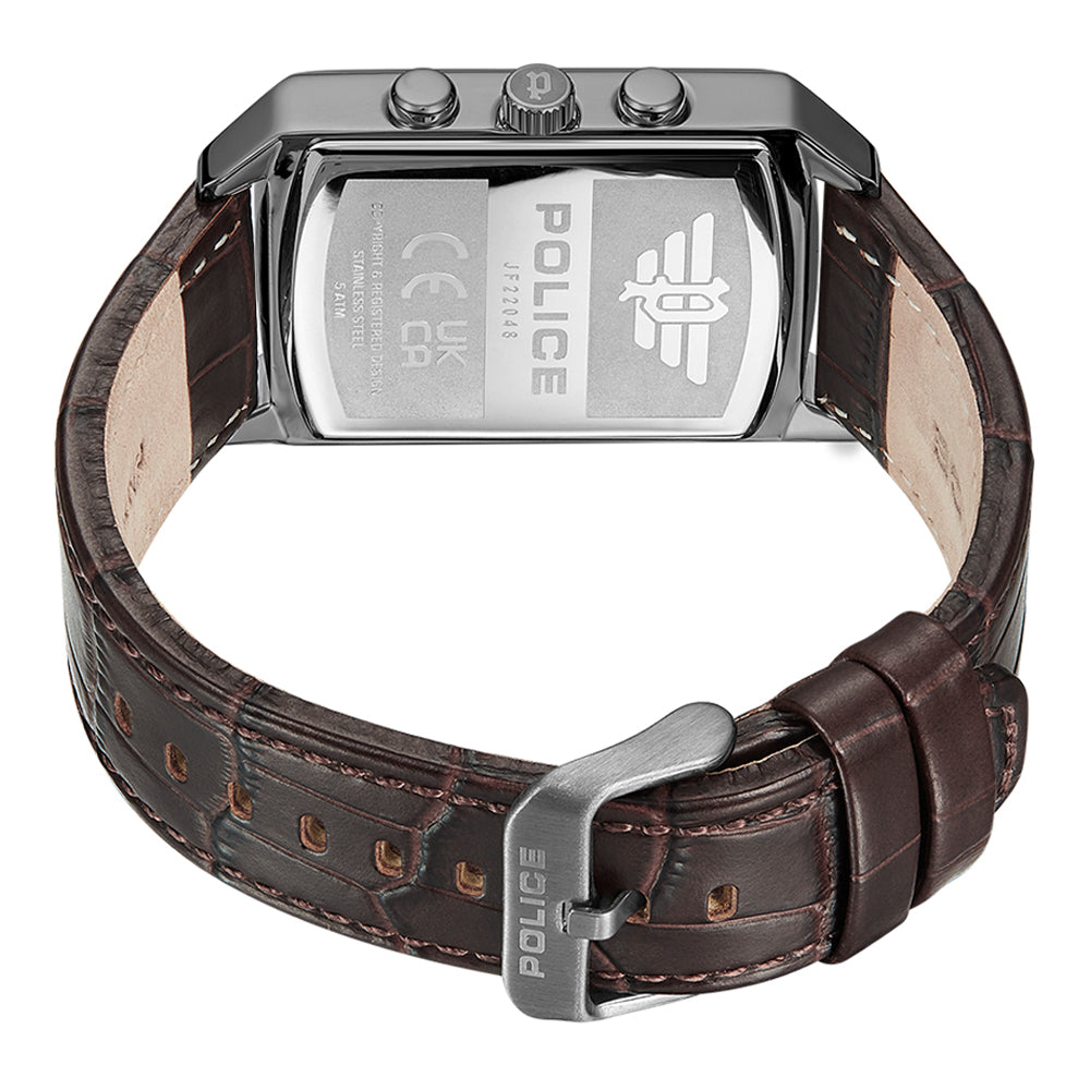 Police Saleve Multifunction 34mm Leather Band
