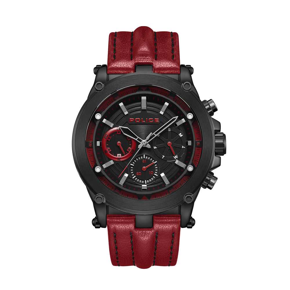 Police Taman Multifunction 47mm Leather Band