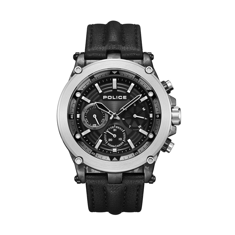Police Taman Multifunction 47mm Leather Band