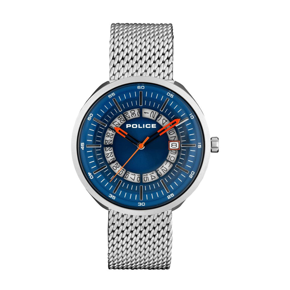 Police Dalian Date 43mm Stainless Steel Band