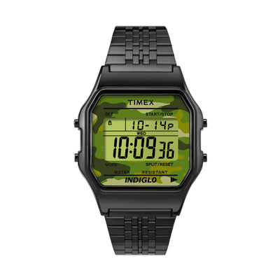 Timex 80s Digital 34mm Stainless Steel Band