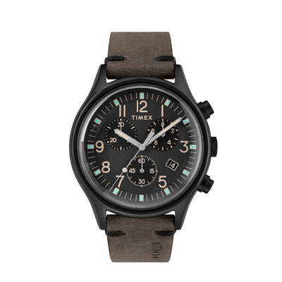MK1 Stainless Steel Chronograph 42mm Leather Band