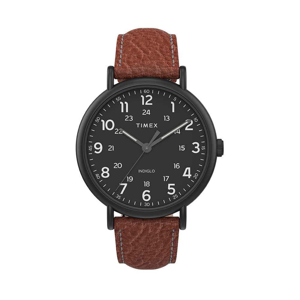 Weekender XL 3-Hand 43mm Leather Band