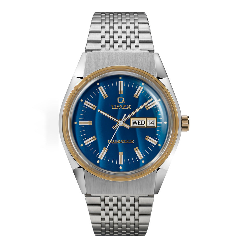 Q Timex Reissue Falcon Eye Day-Date 38mm Stainless Steel Band