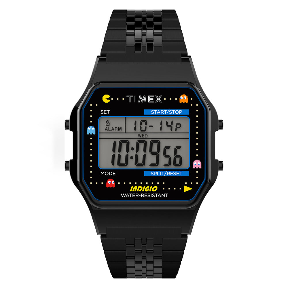 Timex T80 x PAC-MAN™ Digital 34mm Stainless Steel Band
